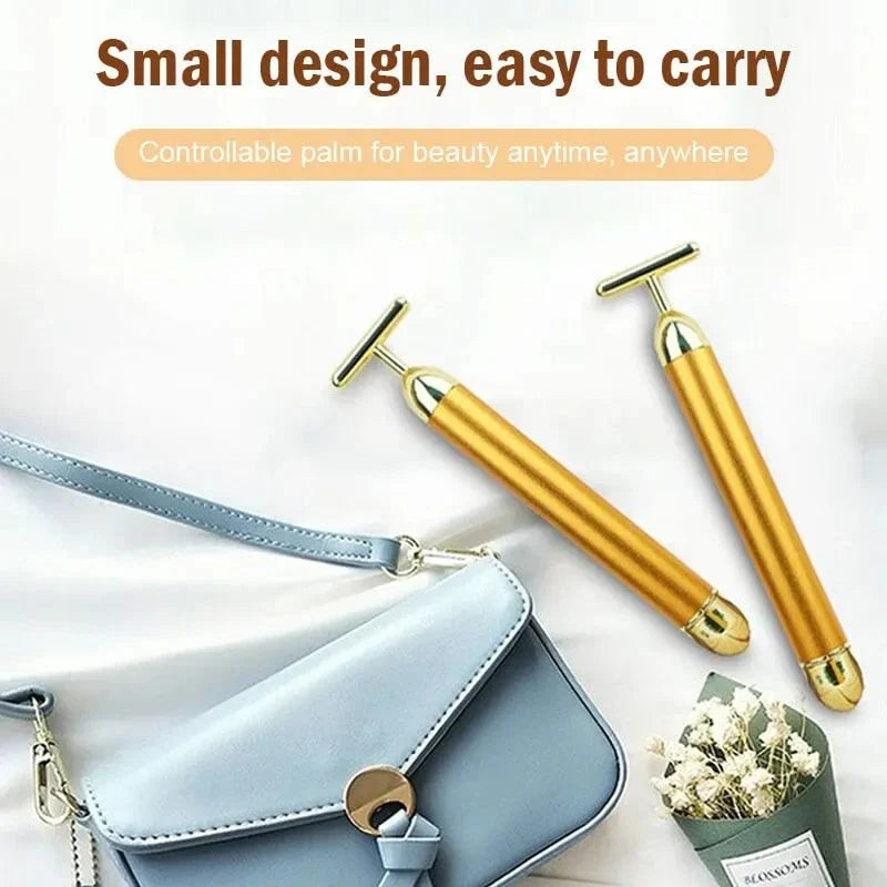 DailyAura Glow Bar | 24K Gold Energy Beauty Facial Massager