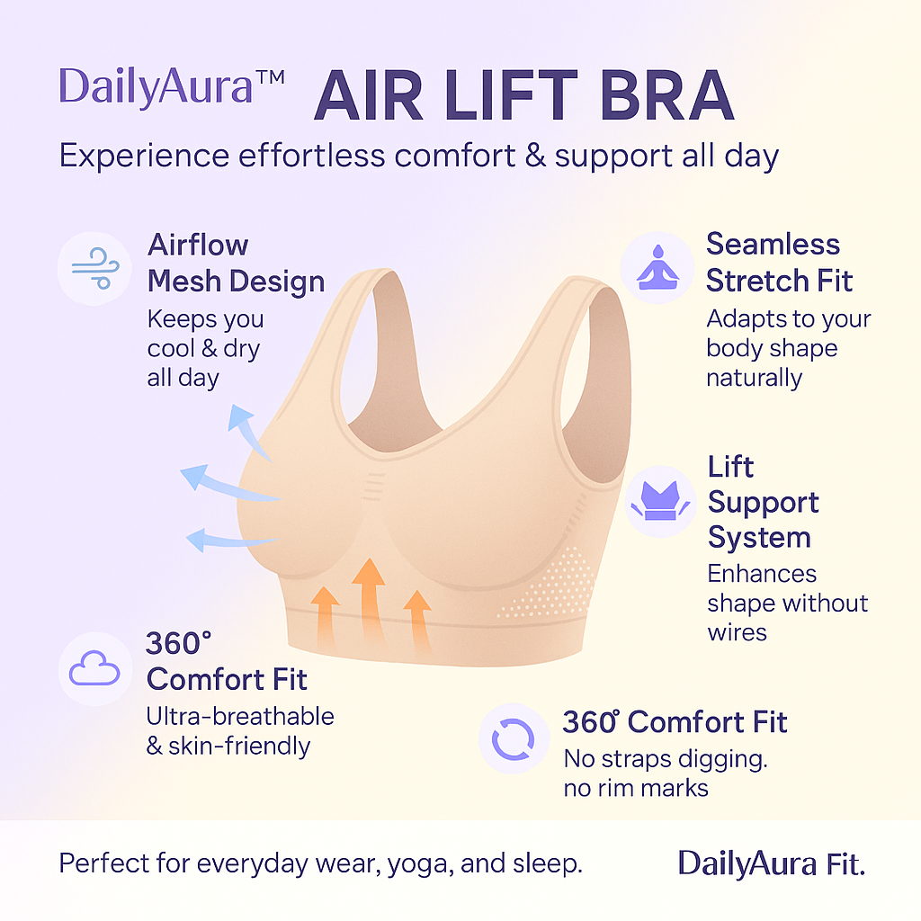 🌸 DAILYAURA™ Air Bra – 3 in 1 Comfort (Pay for 1 , Get 3)