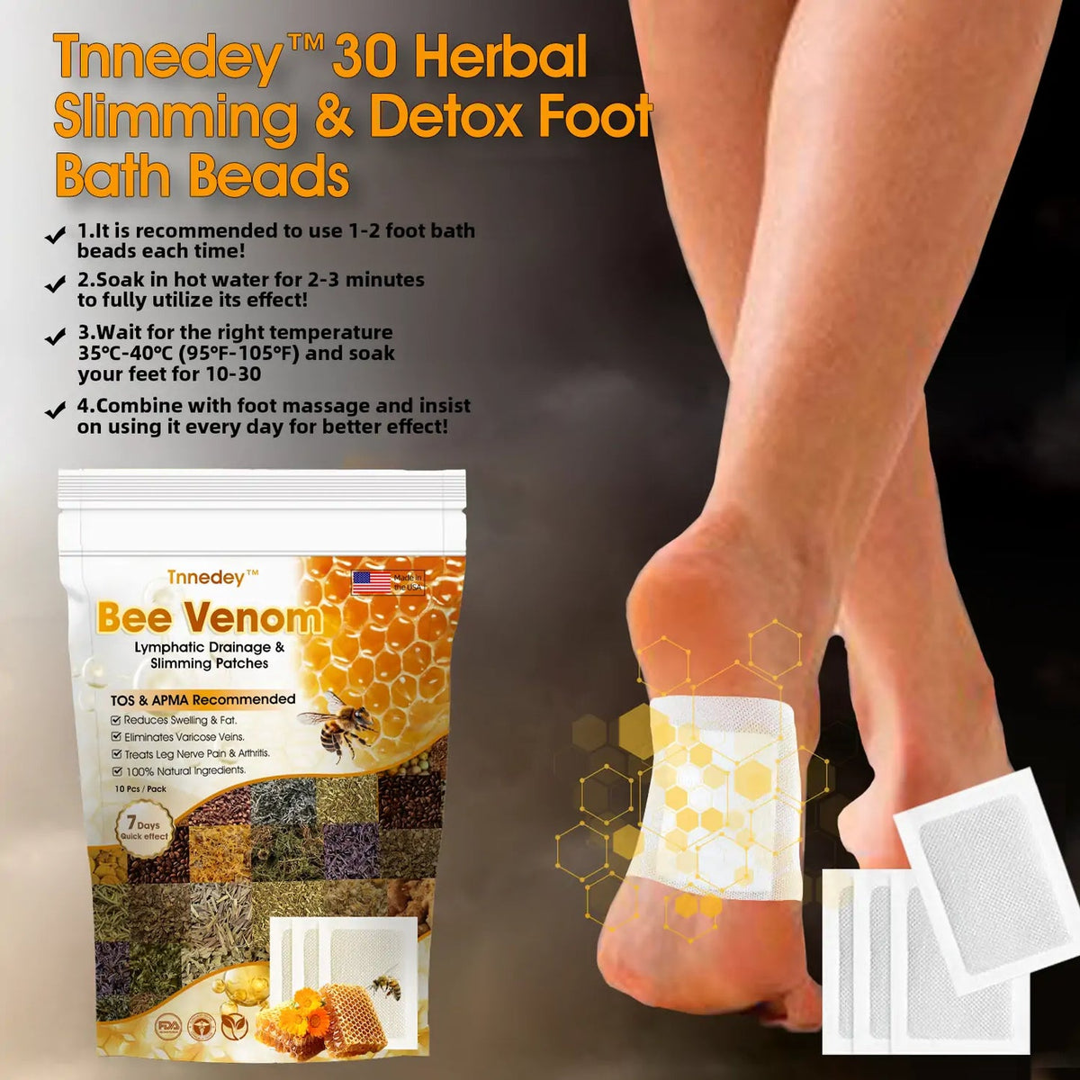 Bee Venom Slimming Foot Patches - Get Slim Fast 🔥